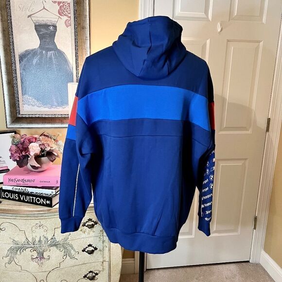 NWT Men's PUMA BMW‎ M Motorsports Zip Front Hoodie Jacket in Blue Red US Size XL - Picture 3 of 8